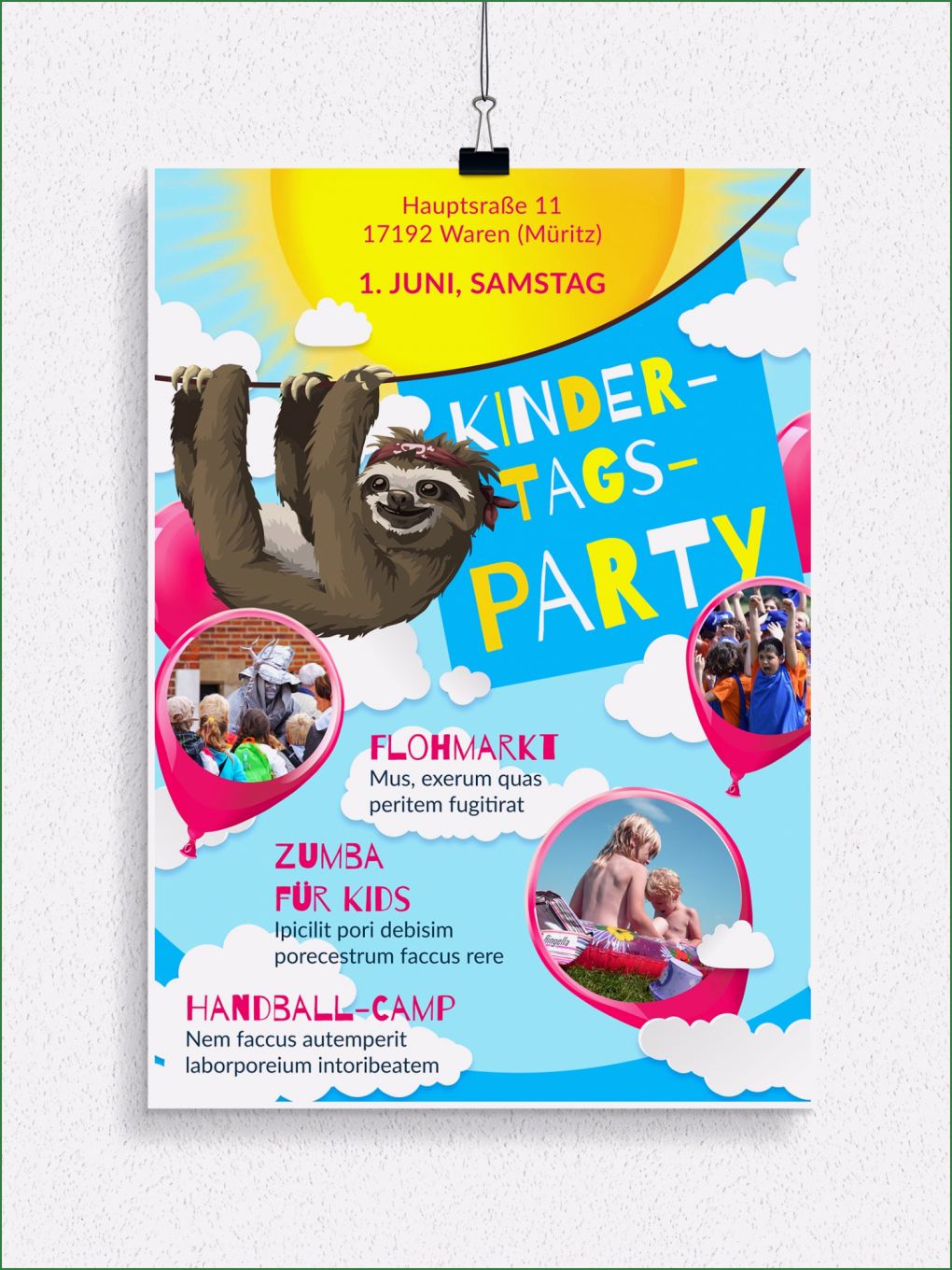 Plakat Vorlage Word Wunderbar Flyer Und Plakatvorlagen Zum Neptunfest Und Kindertag