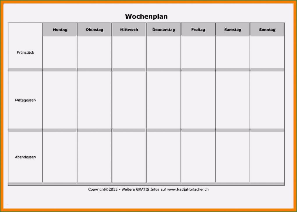 Planung Kindergarten Vorlage Hübsch 15 Wochenplan Kinder Vorlage