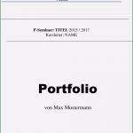 Portfolio Erstellen Vorlage Wunderbar 18 Deckblatt Gestalten