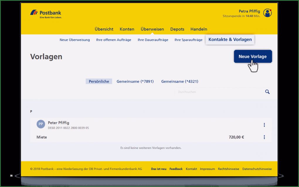 Postbank Sparcard Kündigen Vorlage Erstaunlich Mit Vorlagen Bequem überweisen