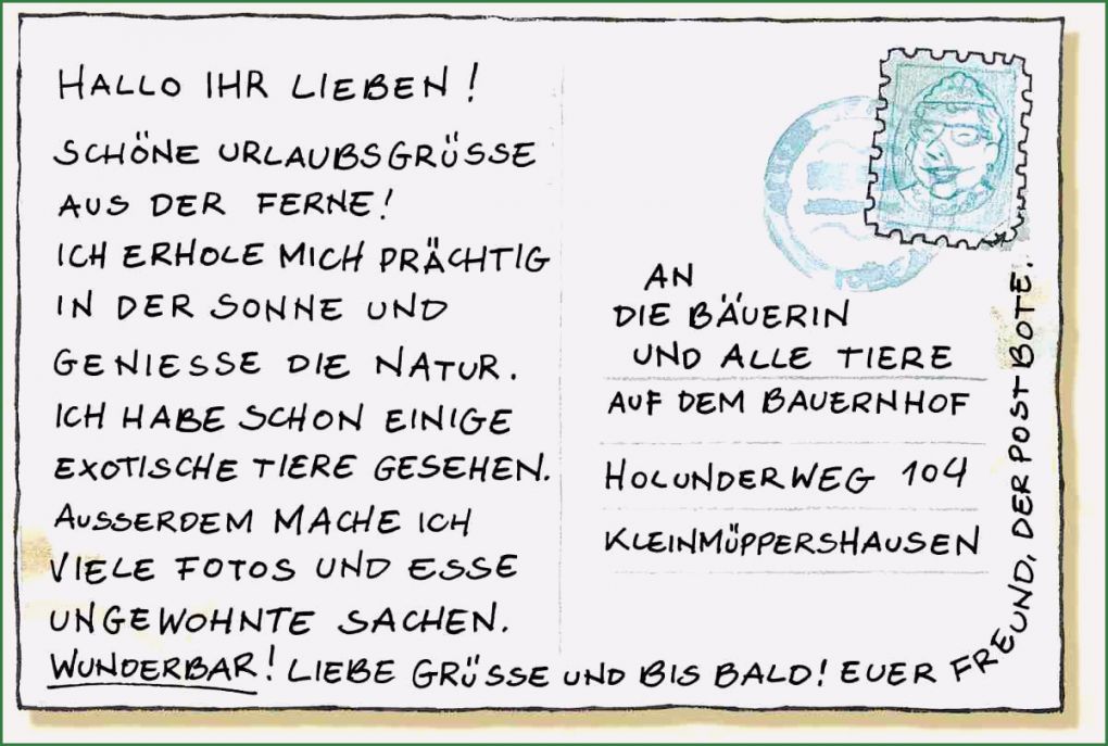 Postkarte Schreiben Vorlage Französisch Großartig 10 Postkarte Schreiben Muster