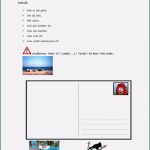 Postkarte Schreiben Vorlage Französisch Süß Eine Postkarte Schreiben Arbeitsblatt Kostenlose Daf