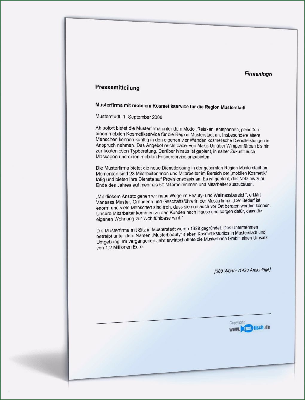 Pressemitteilung Schreiben Vorlage Einzigartig Pressemitteilung Vorstellung Einer Neuen Dienstleistung