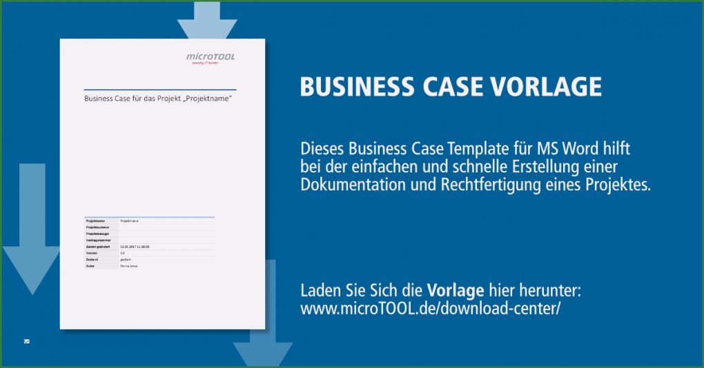 Prince2 Business Case Vorlage Beste Business Case Vorlage Für Ms Word – Microtool
