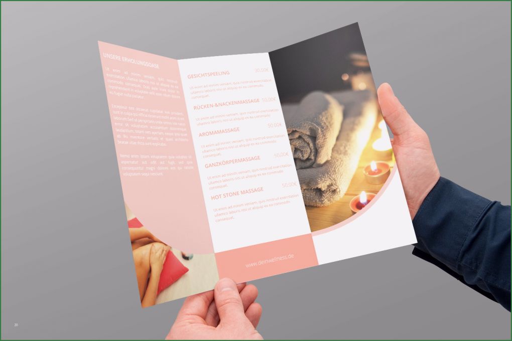 Produkt Flyer Vorlage Gut Din Lang Flyer Vorlage Wellness & Spa – Grafikshopper