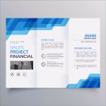 Produkt Flyer Vorlage Luxus Blue Geometric Trifold Business Brochure Design Template