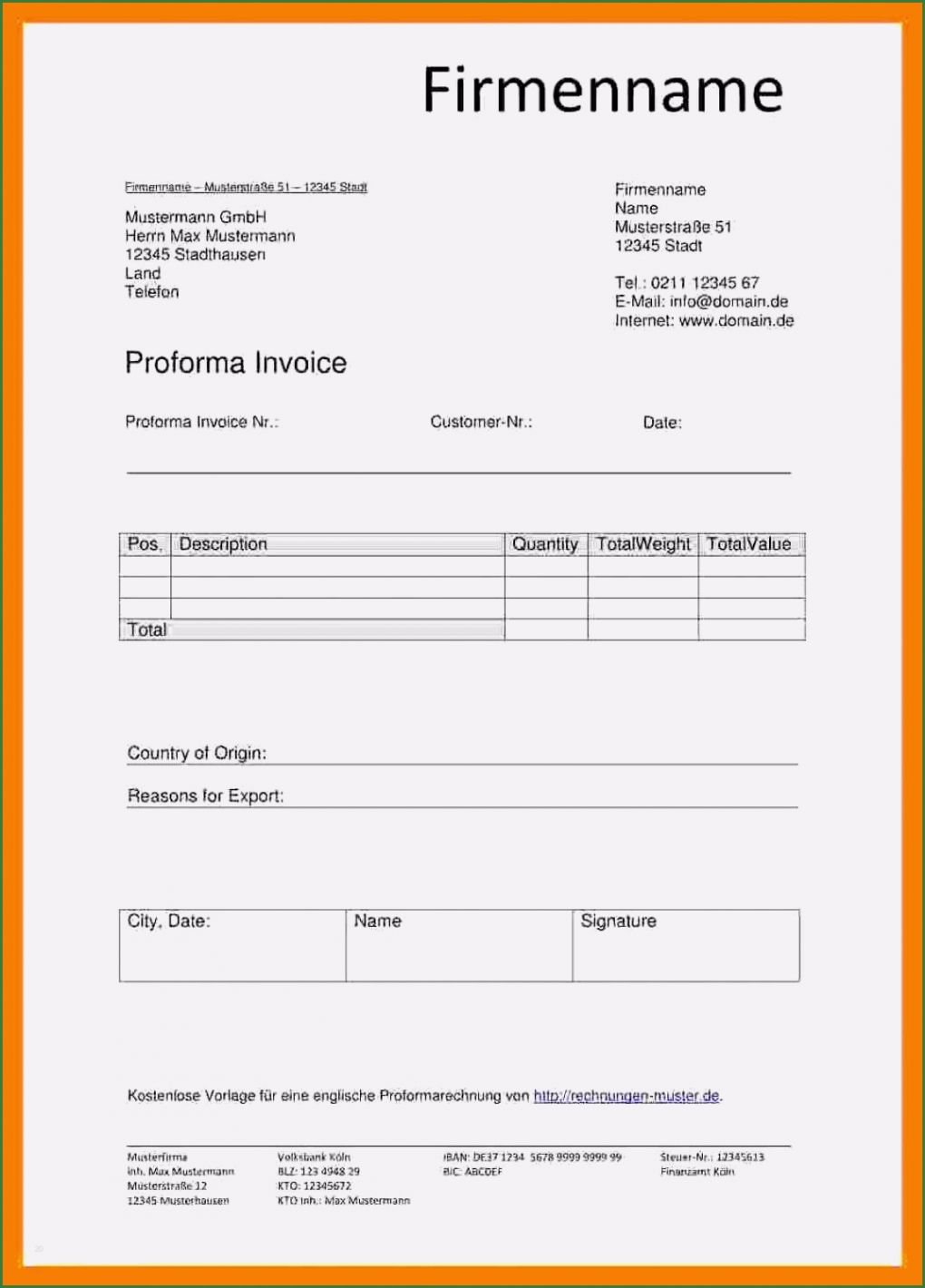 Proforma Invoice Vorlage Elegant 17 Vorlage Proforma Rechnung Zoll