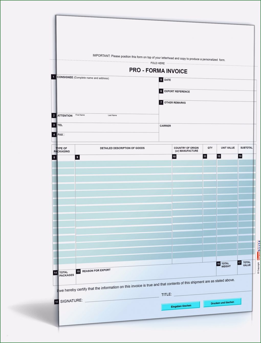 Proforma Invoice Vorlage Gut Rechnungen Vorlagen Dokumente & Vorlagen
