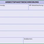 Projektmanagement Arbeitspakete Vorlage Inspiration Arbeitspaket Beschreibung