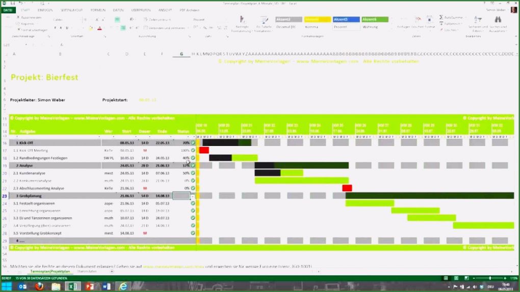 Projektplan Vorlage Excel Kostenlos Erstaunlich 17 Projektplan Excel Vorlage Gratis Vorlagen123