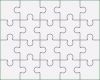 Puzzle Leere Vorlage Erstaunlich Jigsaw Puzzle Leere Vorlage 4 X 5 20 Stück — Stockvektor