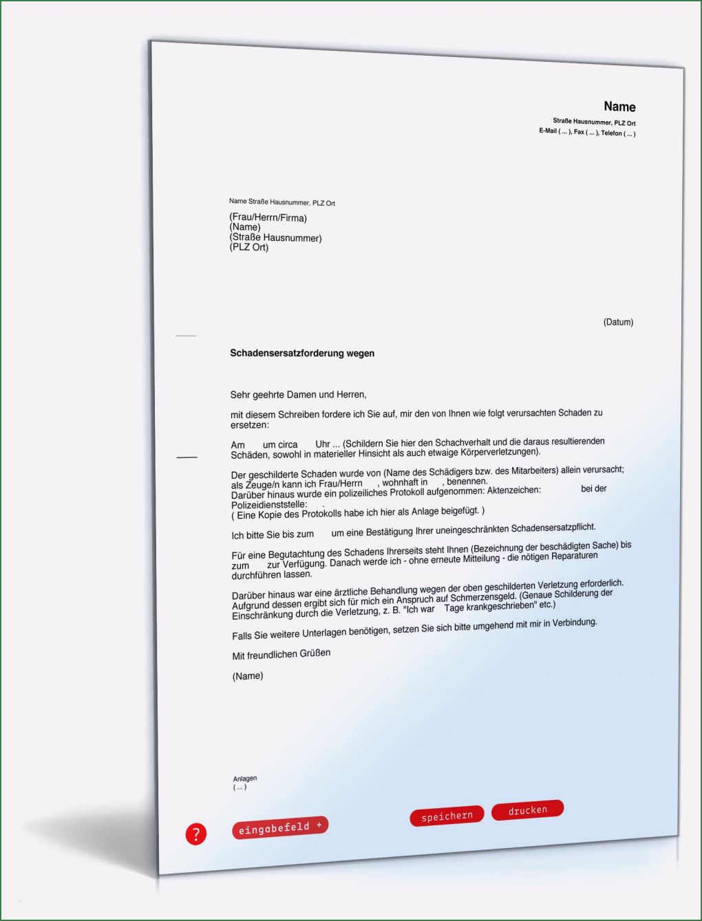 Schadensersatz Rechnung Vorlage Gut Geltendmachung Schadensersatz