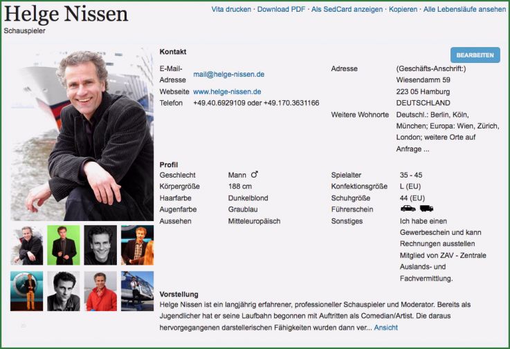 Schauspieler Vita Vorlage Hübsch Deine Vita