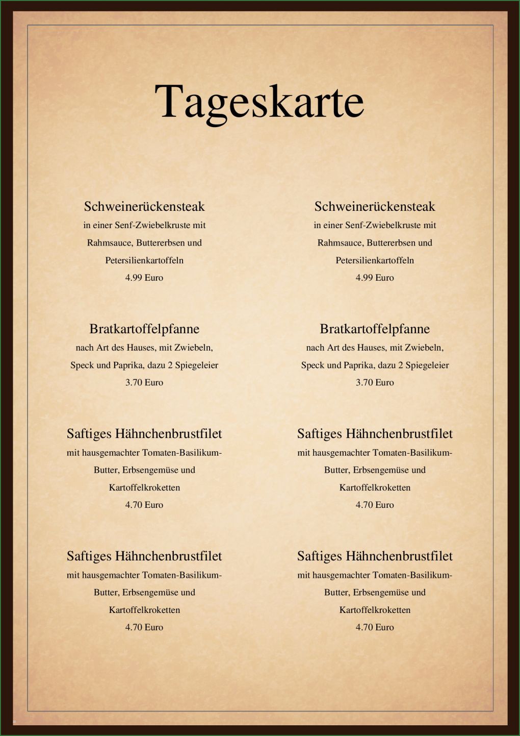 Speisekarten Vorlagen Word Angenehm Speisekarten Und Menükarten Getränkekarten Vorlage Für Bar