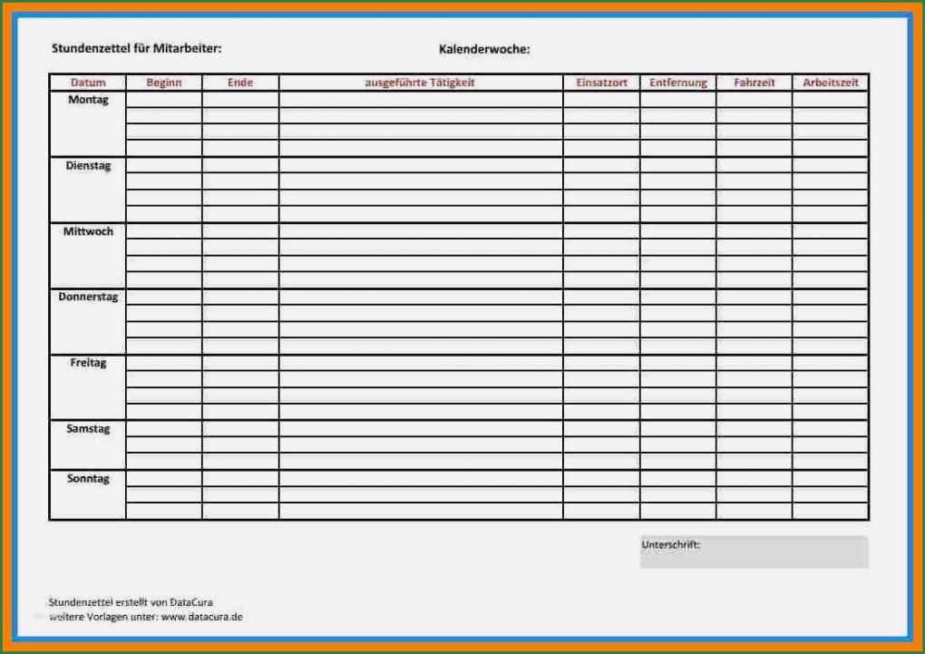 Stundenzettel Baustelle Vorlage Erstaunlich Stundenzettel Vorlage