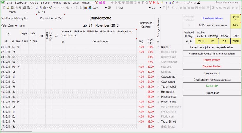 Stundenzettel Baustelle Vorlage Luxus Monats Stundenzettel Zum Ausdrucken In Bezug Auf Recent