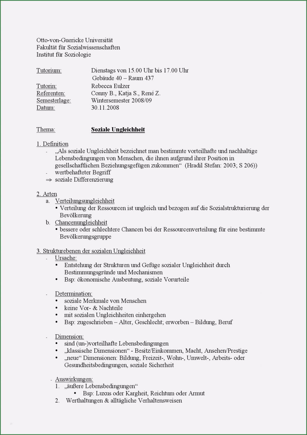 Tagebuch Schwangerschaft Vorlage Cool Handout Für Vortrag über soziale Ungleichheit Zwischen