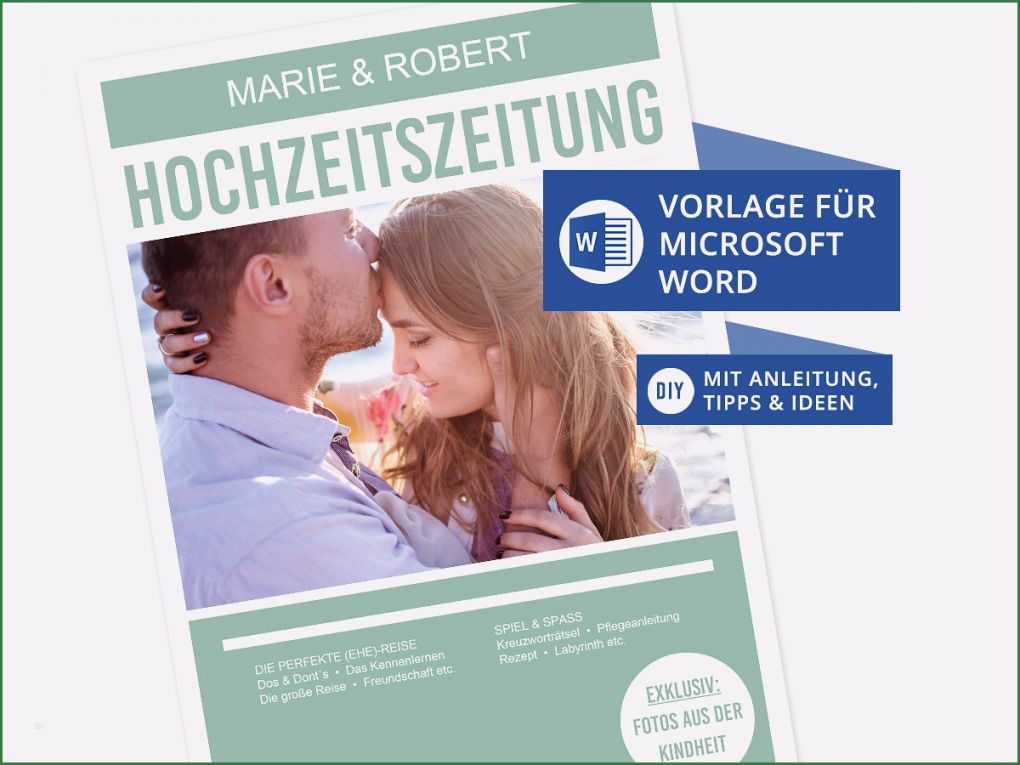 Tagebuch Schwangerschaft Vorlage Wunderbar Vorlage Hochzeitszeitung Selber Gestalten Mit Word