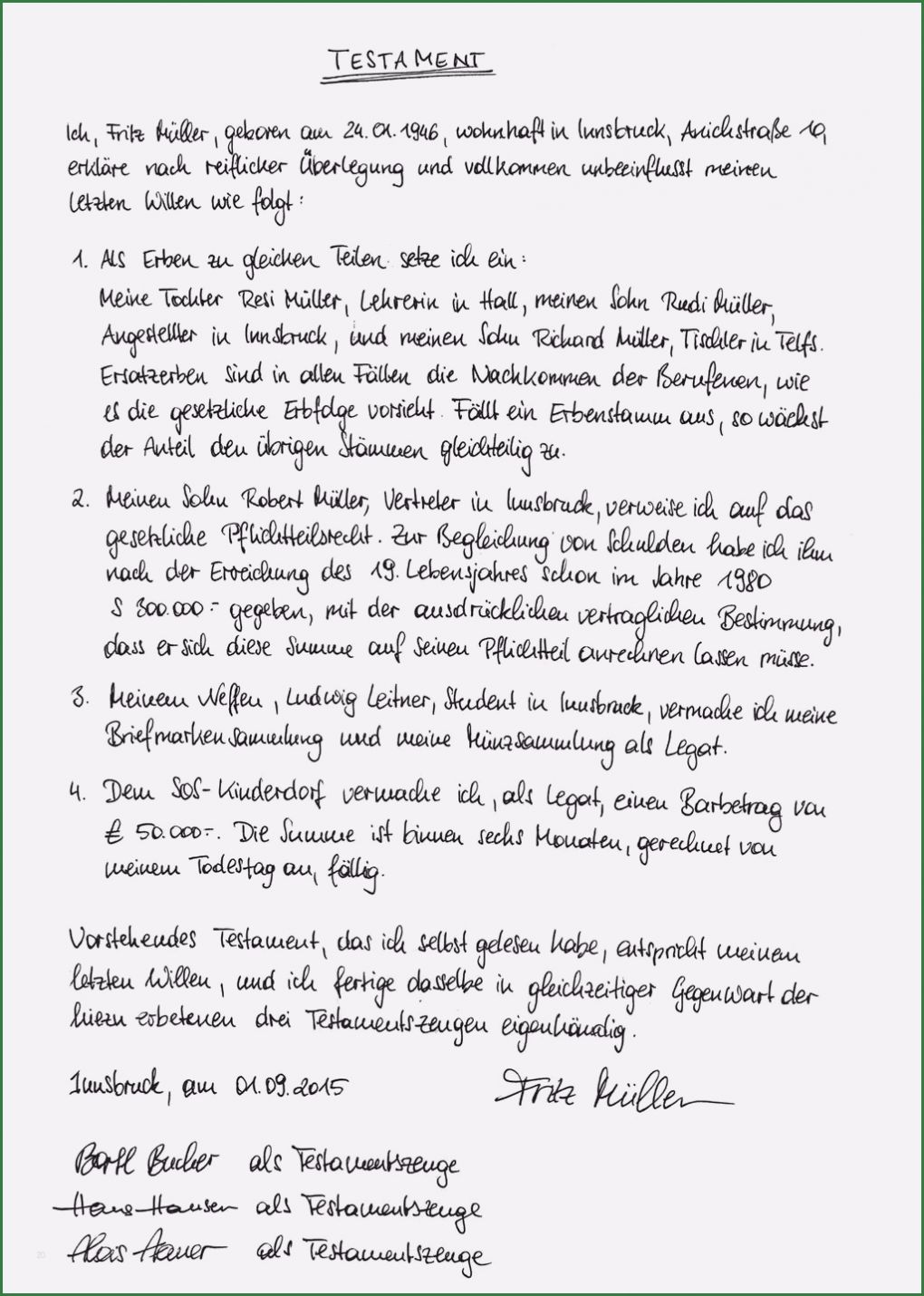 Testament Schreiben Vorlage Beste 15 Einzeltestament Testament Schreiben Handschriftlich