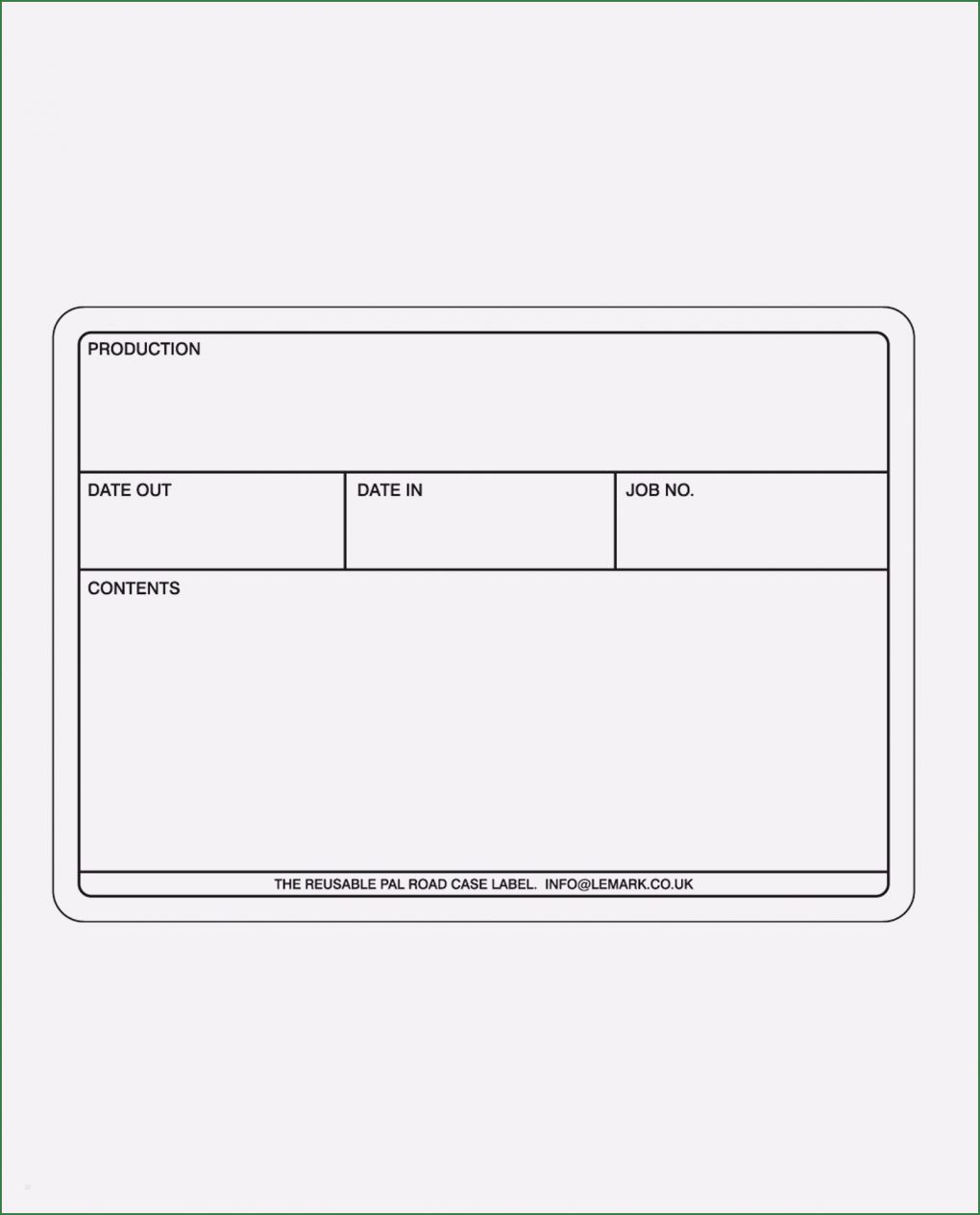 Tour Label Vorlage Wunderbar Generic Standard tour Label White Pal Label Showtechnix