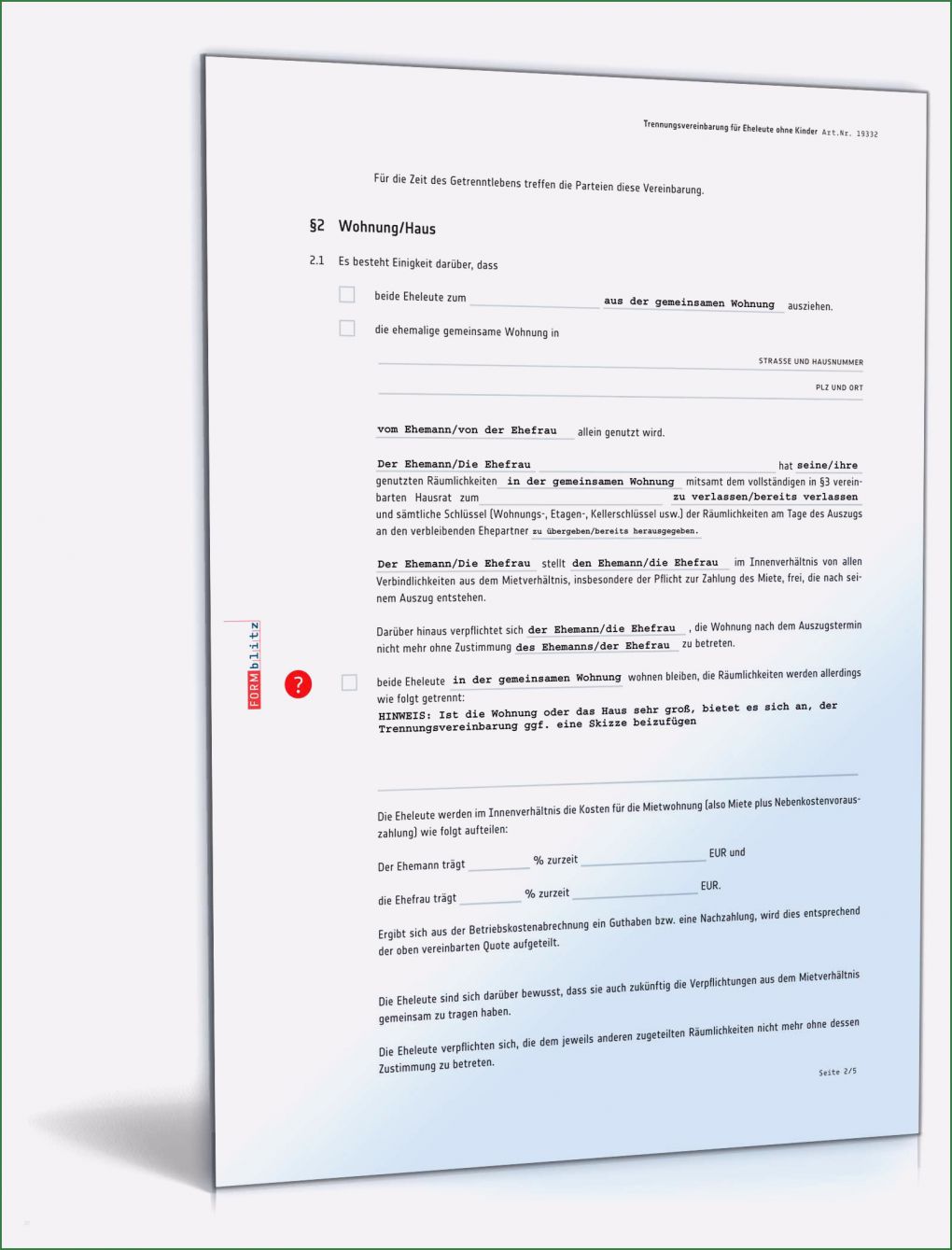 Trennungsvereinbarung Vorlage Kostenlos Luxus Trennungsvereinbarung Eheleute Ohne Kinder