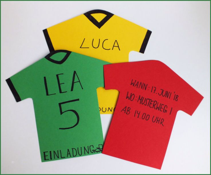 Trikot Einladungskarte Vorlage Beste Einladungen Zum Fussballabend Geschenke