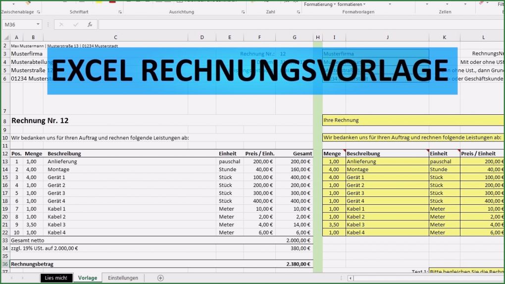Verfahrensverzeichnis Excel Vorlage Beste Excel Rechnungsvorlage