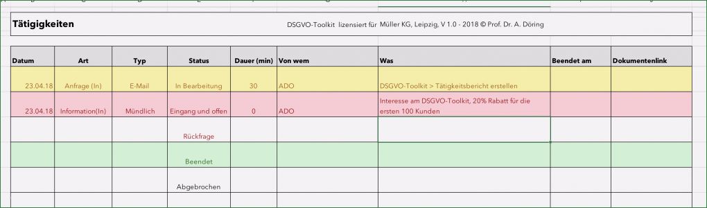 Verfahrensverzeichnis Excel Vorlage Großartig Dsgvo tookit Datenschutz Einfach Und Schnell Prof Dr