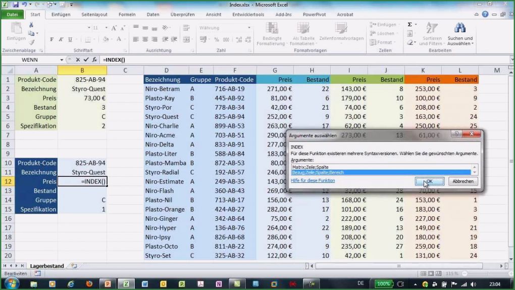 Verfahrensverzeichnis Excel Vorlage Großartig Excel Index Und Vergleich Zwei Varianten