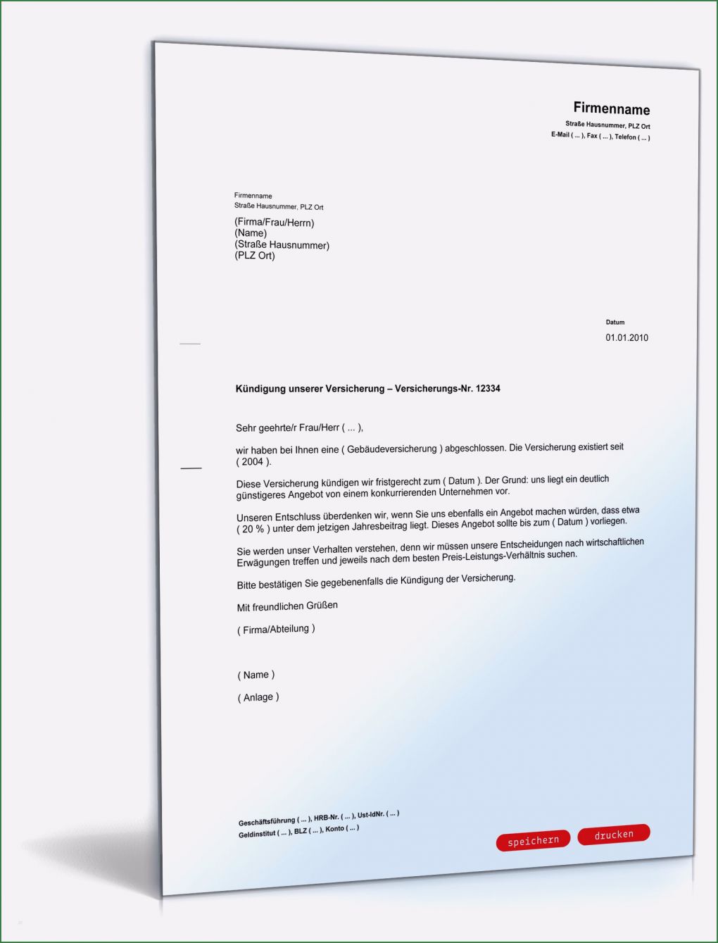 Versicherung Kfz Kündigen Vorlage Süß Kündigung Versicherung Vorlage Kostenlos