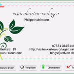 Visitenkarten Vorlagen Freeware Schön Eine Visitenkarte Online Selbst Erstellen