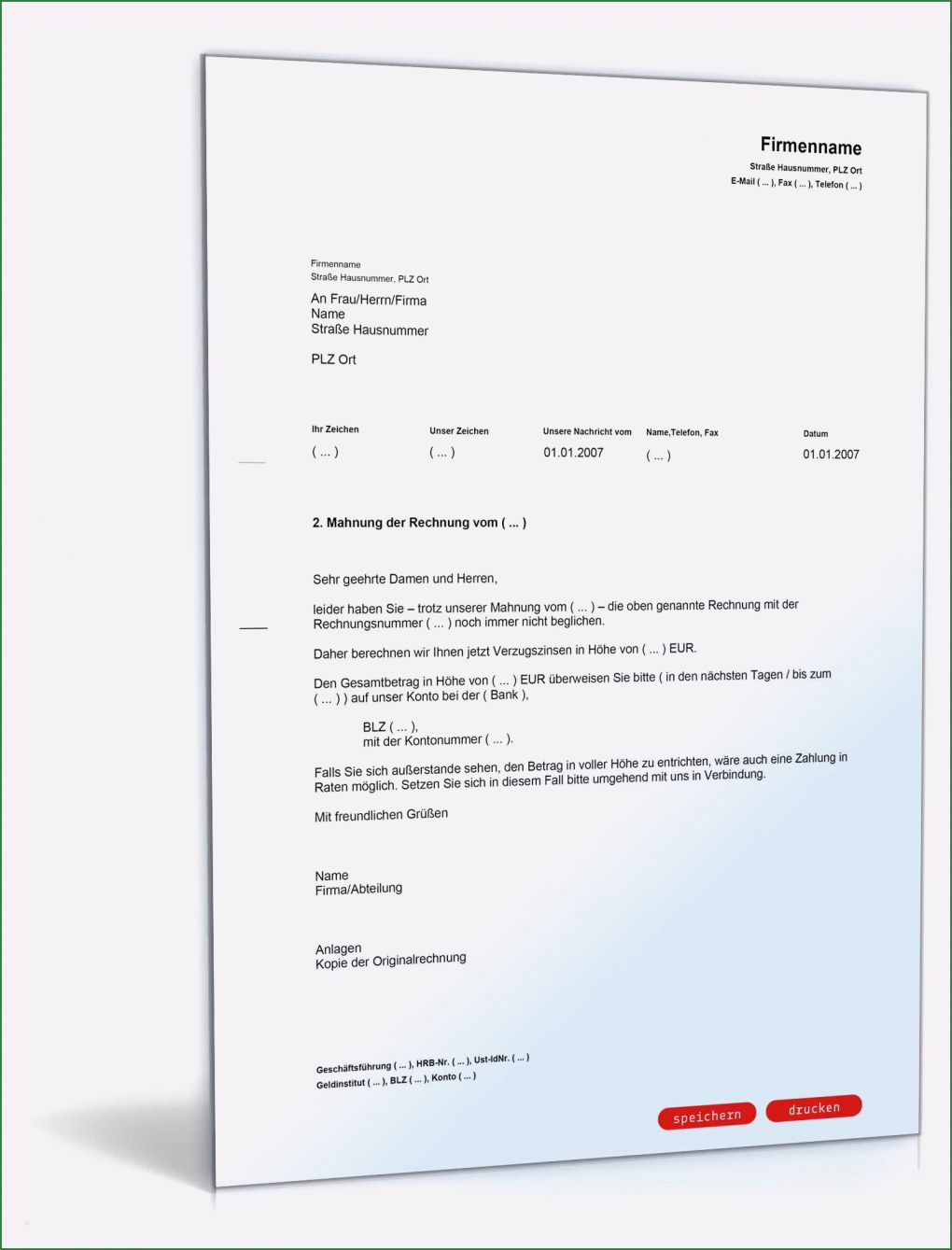 Vorlage 2 Mahnung Mit Verzugszinsen Süß 2 Mahnung Mit Berechnung Verzugszinsen Muster Vorlage