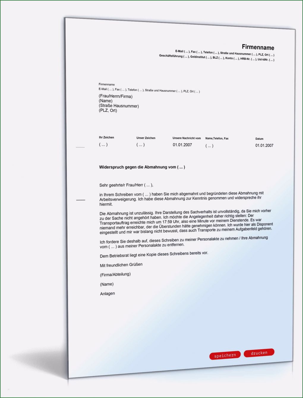 Vorlage Abmahnung Arbeitgeber Bewundernswert Gegendarstellung Abmahnung Arbeitsverweigerung