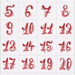 Vorlage Adventskalender Erstaunlich Adventskalenderzahlen Zum Ausdrucken Oder Nachmalen