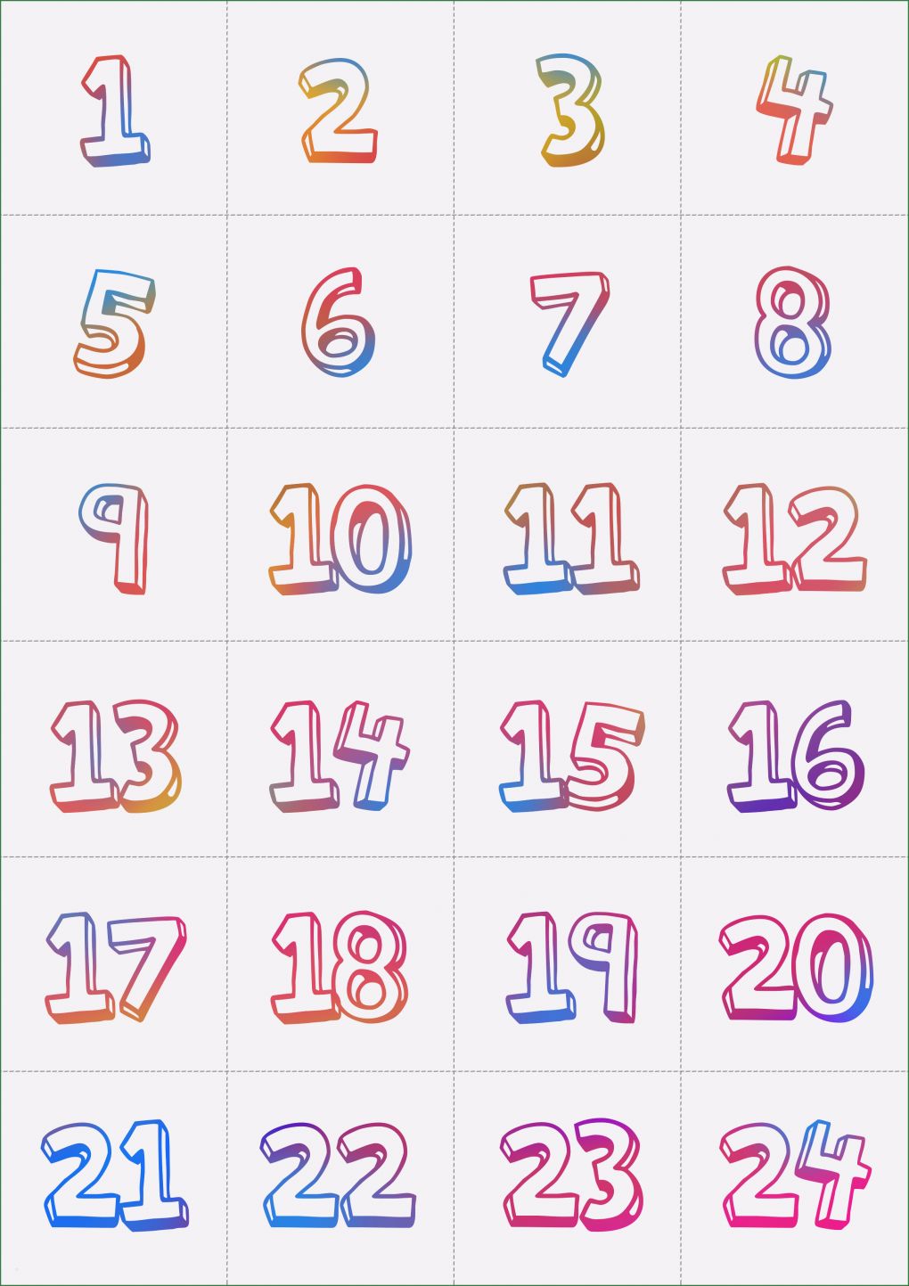Vorlage Adventskalender Erstaunlich Adventskalenderzahlen Zum Ausdrucken Oder Nachmalen