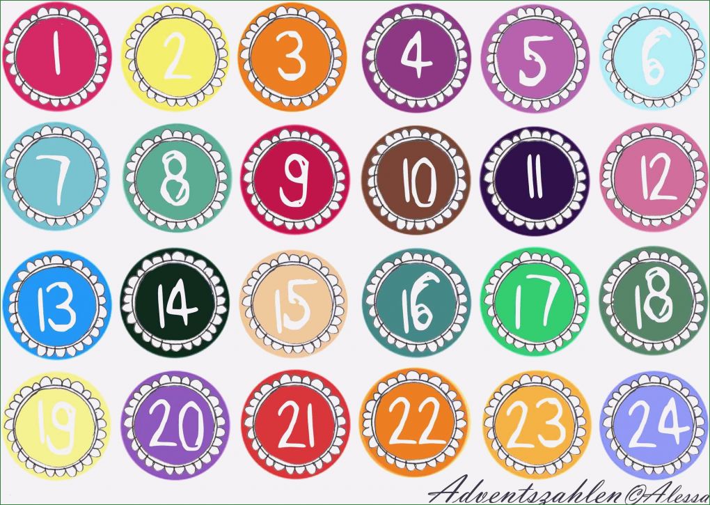 Vorlage Adventskalender Inspiration [freebie] Adventskalender Zahlen