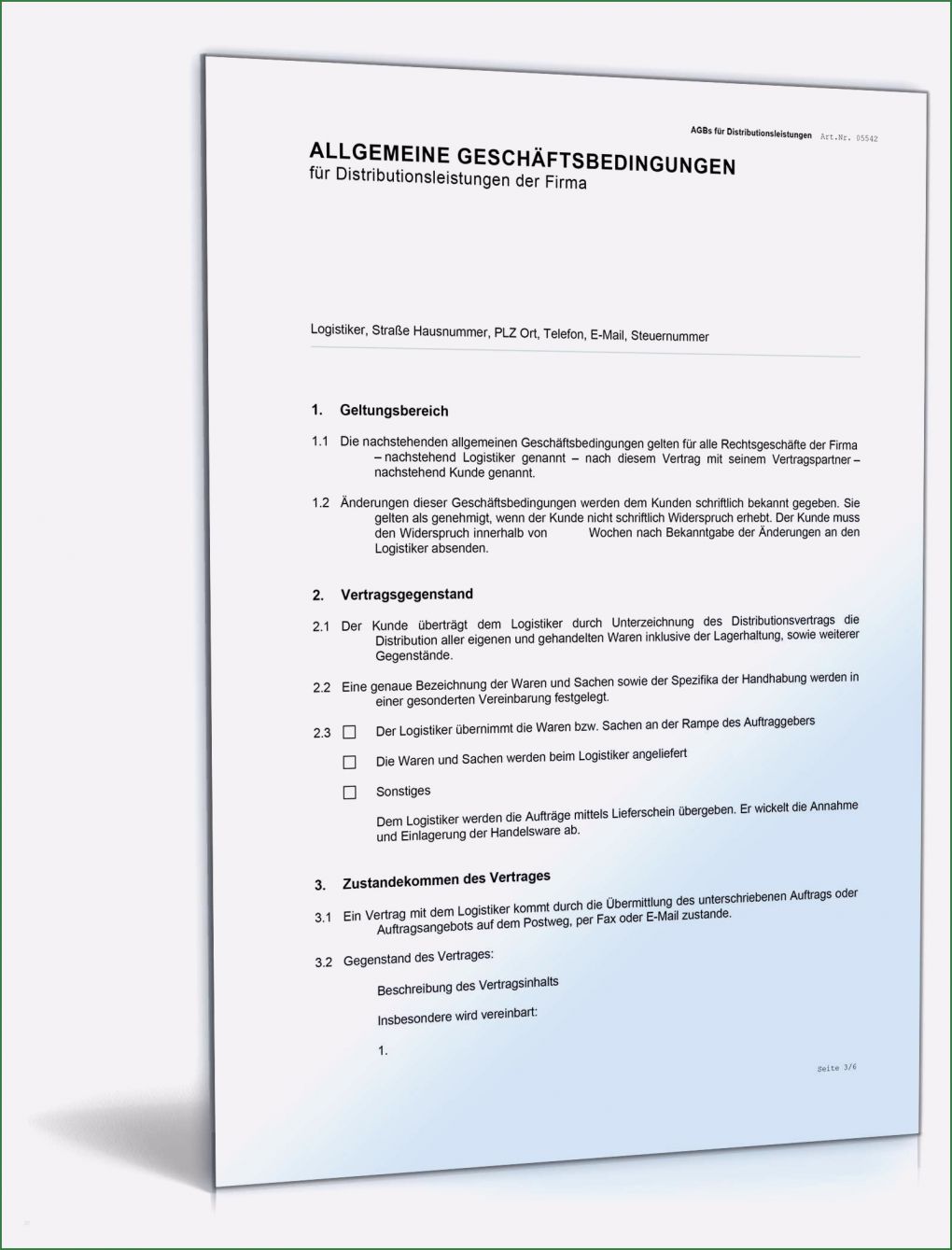 Vorlage Agb Erstaunlich Agb Distributionsleistungen Rechtssicheres Muster En