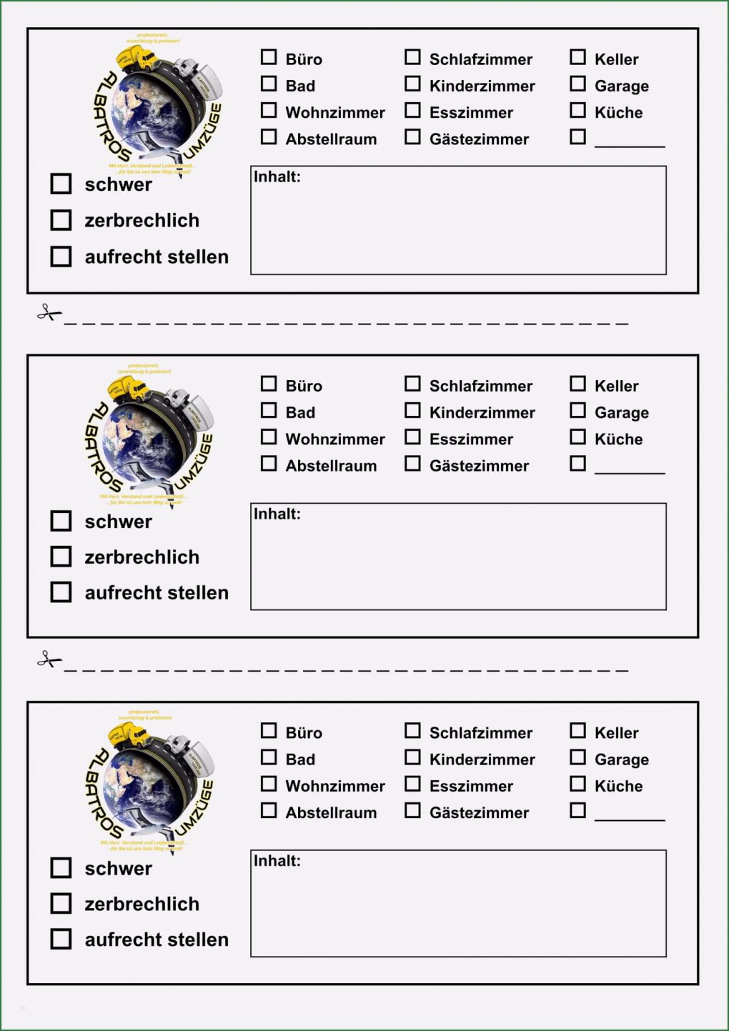 Vorlage Aufkleber Cool Umzugskarton Aufkleber