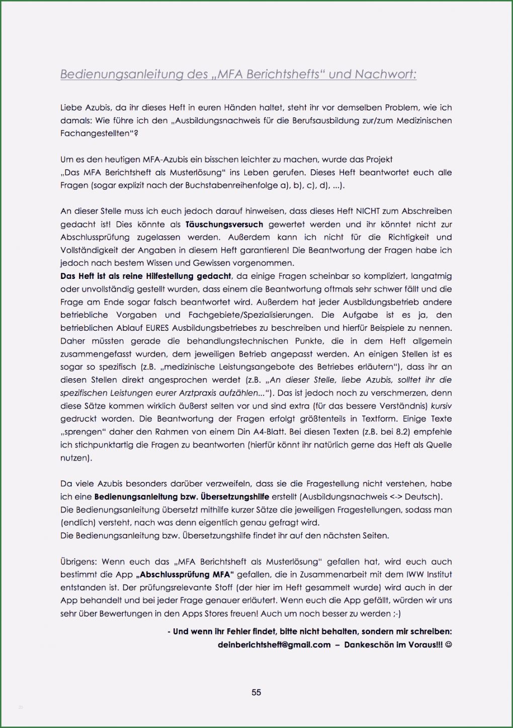 Vorlage Bedienungsanleitung Angenehm Berichtsheft Mfa Vorlage Frisch Das Mfa Berichtsheft Als