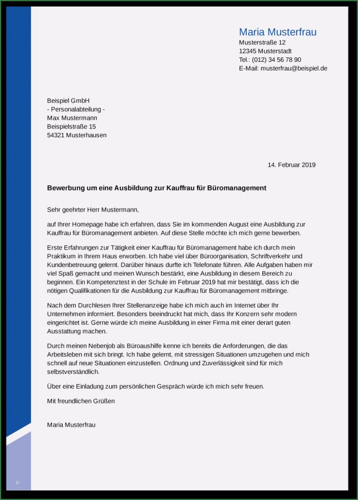 Vorlage Bewerbung Kaufmann Für Büromanagement Genial Die Bewerbung Zur Ausbildung Kaufmann Kauffrau Für