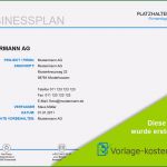 Vorlage Businessplan Für Existenzgründer Genial Businessplan Muster Kostenlose Vorlage Zum Download