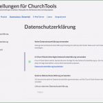 Vorlage Datenschutzerklärung Homepage Neu Datenschutz Und Churchtools Datenschutzerklärung