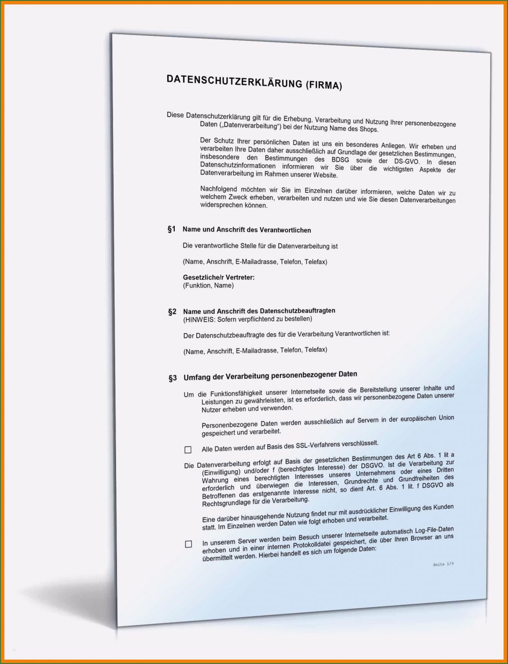 Vorlage Datenschutzerklärung Website Erstaunlich 10 Datenschutzerklärung formular Vorlage