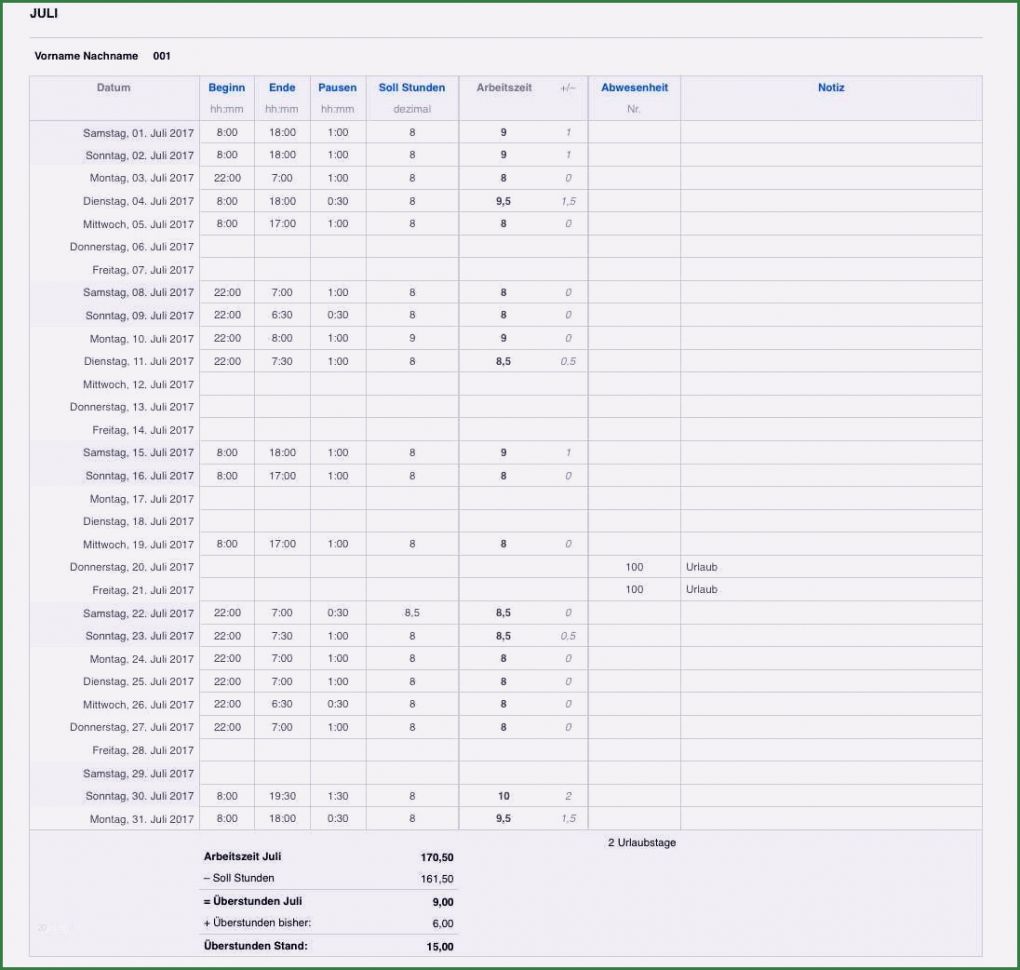 Vorlage Dokumentation Tägliche Arbeitszeit Elegant Vorlage Zur Dokumentation Der Täglichen Arbeitszeit 2019