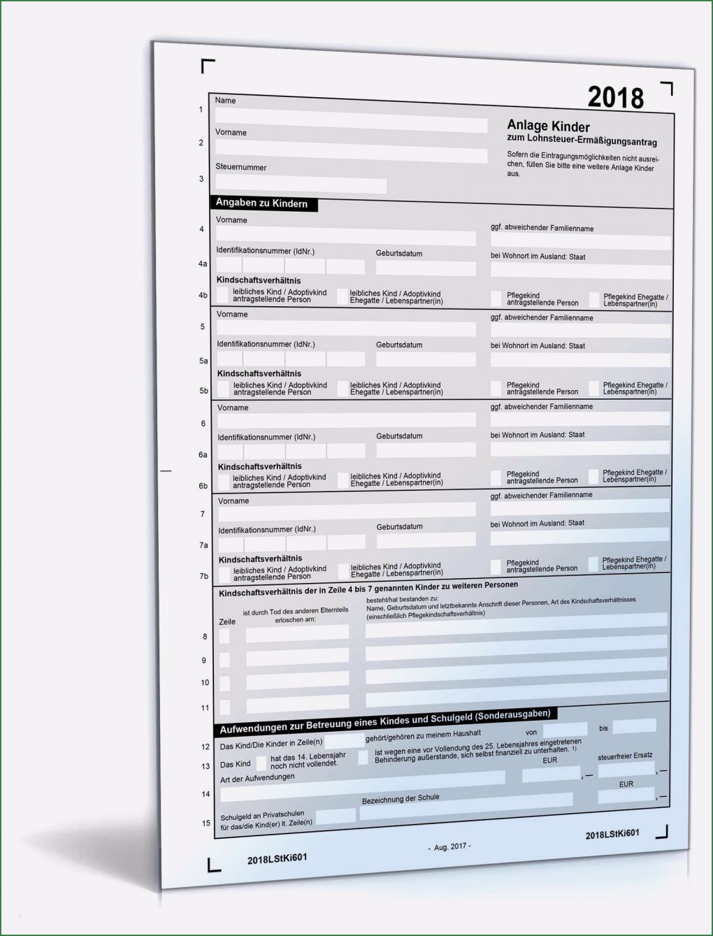 Vorlage Einkommensteuererklärung Cool Lohnsteuer formular Downloaden