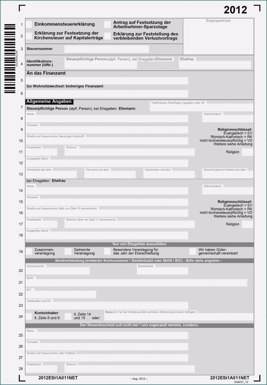 Vorlage Einkommensteuererklärung Elegant 13 Einkommensteuererklärung 2015 formulare