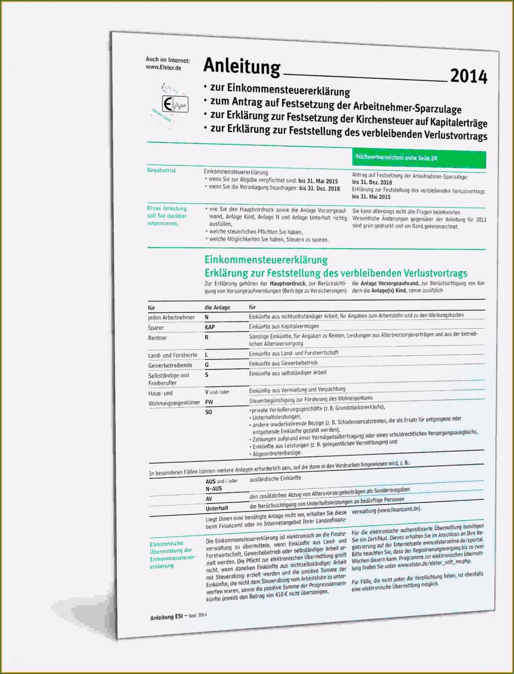 Vorlage Einkommensteuererklärung Großartig 18 Steuererklarung 2018 formulare Pdf Vorlagen123