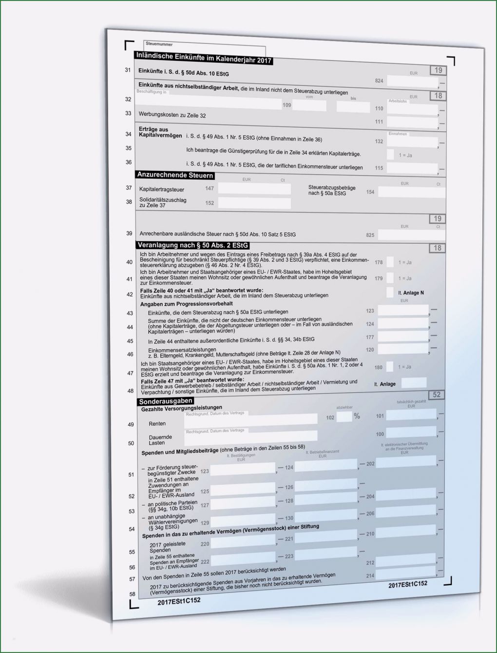 Vorlage Einkommensteuererklärung Süß Einkommensteuererklärung Beschränkt Steuerpflichtige 2017
