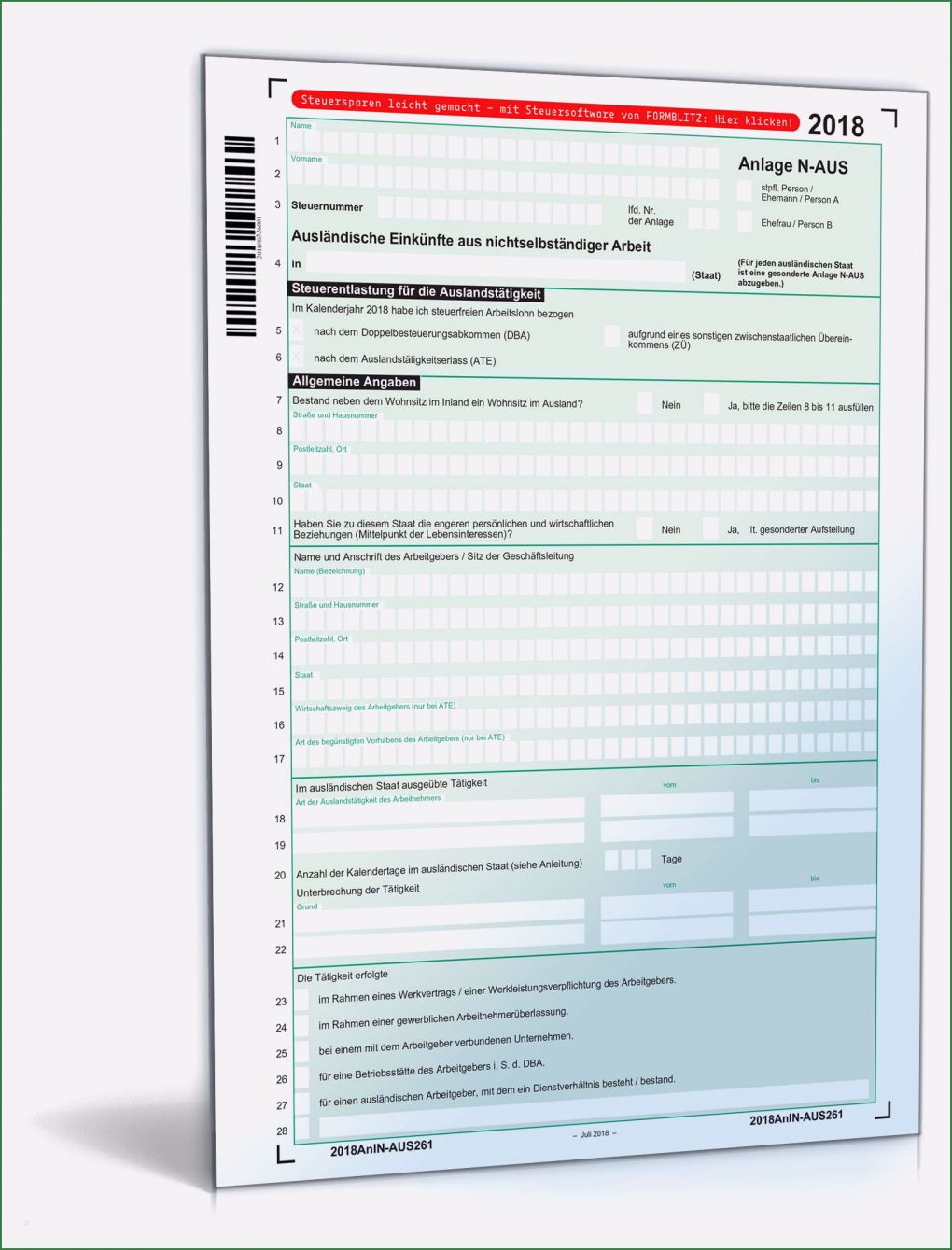 Vorlage Einkommensteuererklärung Wunderbar Anlage N Aus 2017