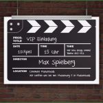 Vorlage Einladung Kartfahren Kostenlos Bewundernswert Einladungskarte Kinogeburtstag Als Klappe